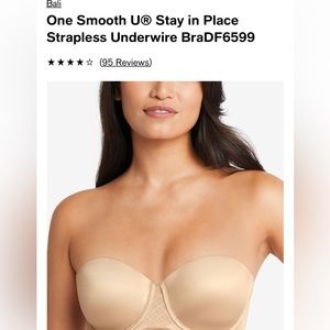 Bali 7 ways to wear bras.  1 nude 40C,  2 black, 40D & 38D. All NWT. $15 each